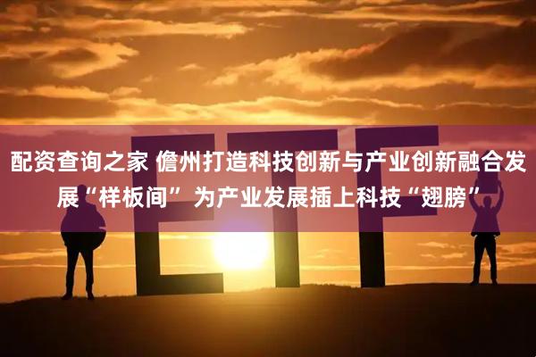 配资查询之家 儋州打造科技创新与产业创新融合发展“样板间” 为产业发展插上科技“翅膀”